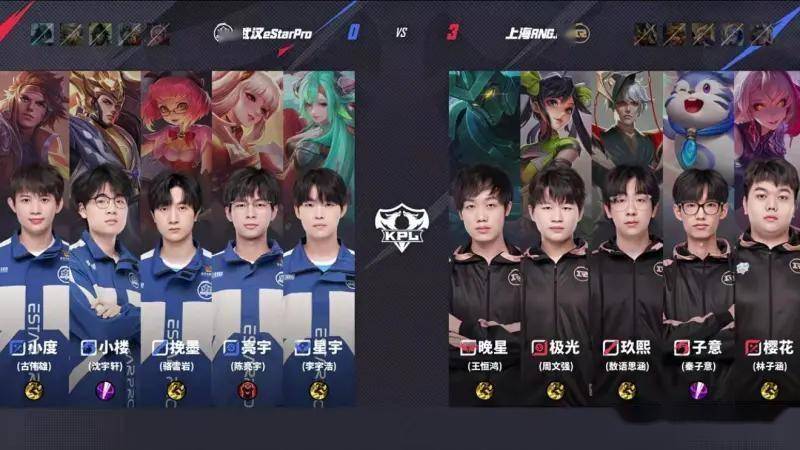 王者荣耀KPL夏季赛:RNG4-0碾压eStar零封卡位赛首闯KPL第三轮!