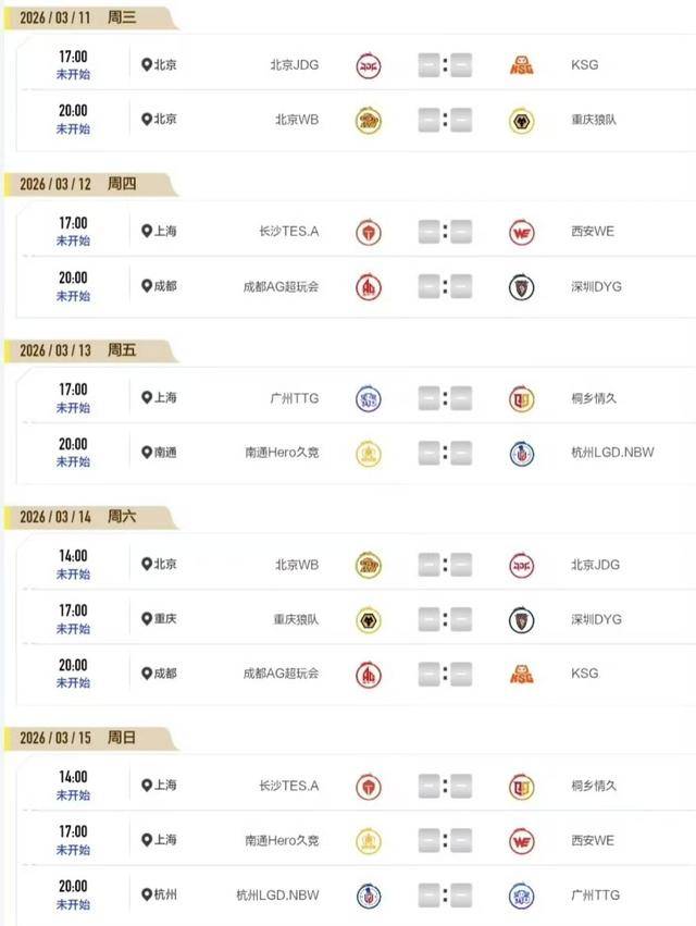 KPL第三轮赛程，最豪华的一次S组，AG场场黄金档，三人组很难回归